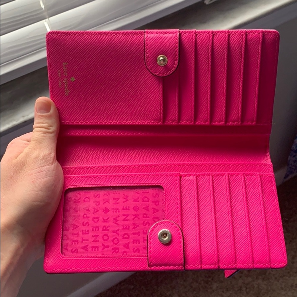 Kate Spade hot pink wallet - Picture 3 of 5